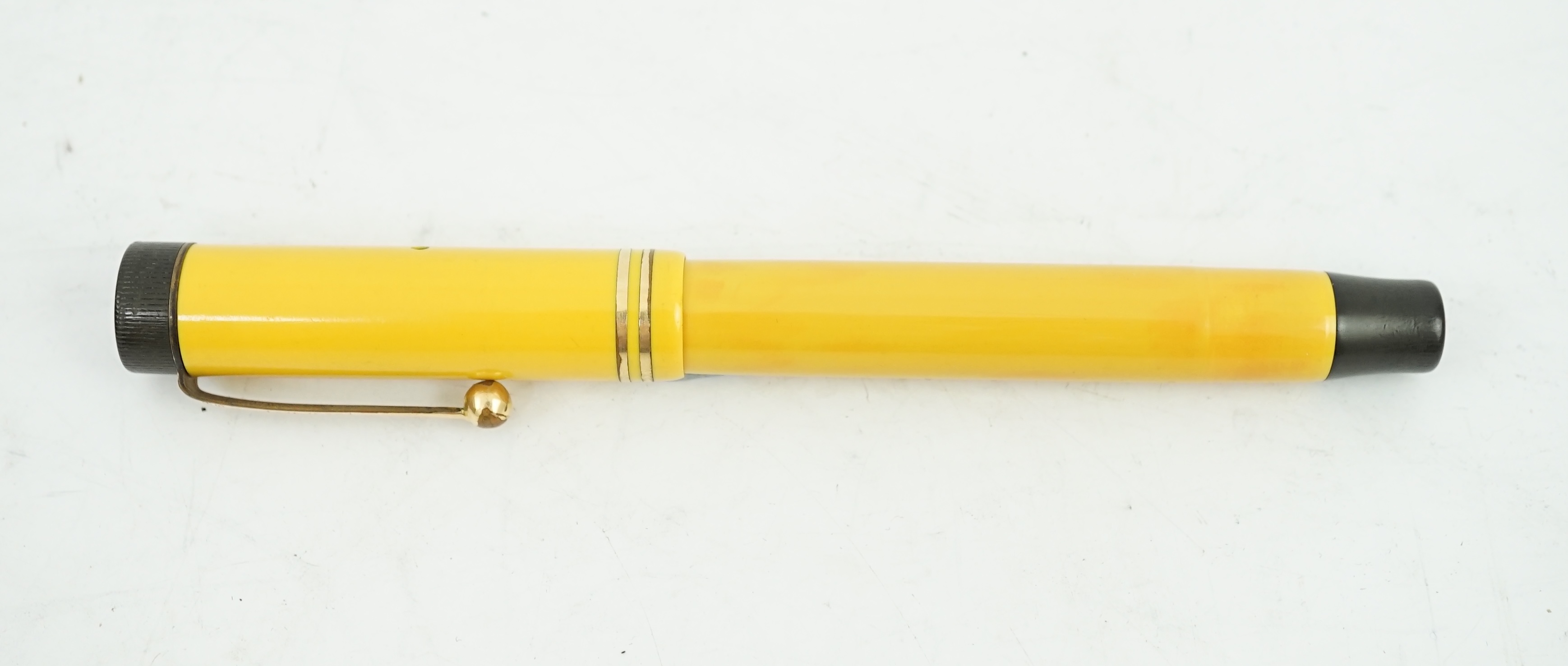 A Parker Mandarin yellow Lucky Curve Special fountain pen